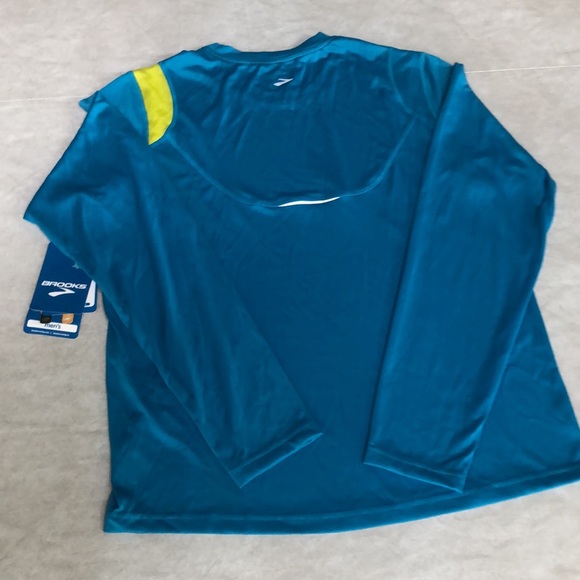 Brooks Men's Rev Long Sleeve II Running Shirt Lightweight Breathable Blue Size S - Picture 3 of 13